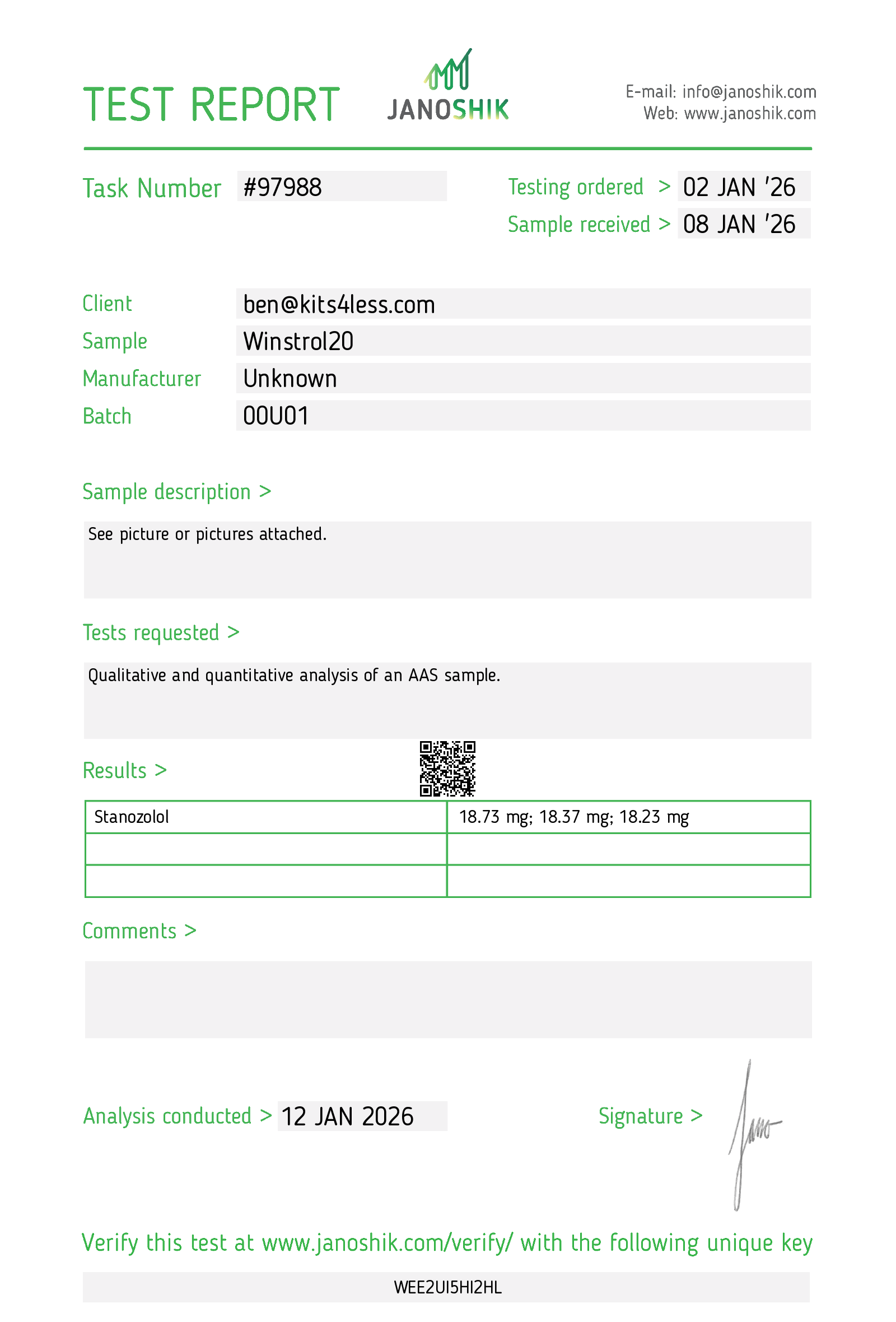 Test Report #97988
